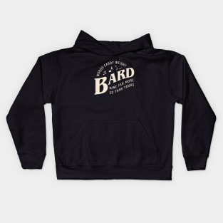 Bard Words Carry Weight Tabletop RPG Kids Hoodie